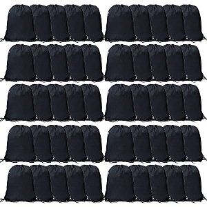 Generic  50 Pcs Drawstring Bags, Bulk Draw String Backpack, Cinch - 1 of 4