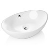 Miligore 23" x 15" Oval White Ceramic Above Counter Bathroom Vessel Sink - 3 of 4