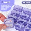 MEDca Monthly Pill Organizer – 31 Day Pill Box with Large Removable Pods, Portable Case & Holder for Daily Medication, Vitamins & Travel, Purple - 2 of 4