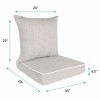 Home Fashions International 2pc Deep Seat Outdoor Cushion Set - 4 of 4