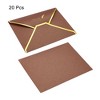 Unique Bargains Wedding Birthday Luxury Style V Flap Invitation Envelopes 7 x 5'' 20 Pcs - 3 of 4