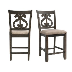 Stanford Counter Swirl Back Chair Brown - Picket House Furnishings