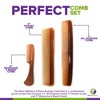 Mars Wellness 3 Piece Professional Acetate Comb Set - USA MADE - 4 of 4