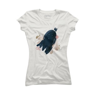 Junior's Design By Humans Little floating ghost By Nebenzu T-Shirt - 1 of 3