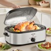 VEVOR Roaster Oven, 20QT Electric Roasting Pan, 150-450℉ Adjustable Temperature Fast-Cooking Turkey Roaster, Turkey Oven with Self-Basting Lid,Silver - 2 of 4