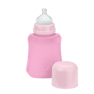 Image of green sprouts Sprout Ware Baby Pocket made from Silicone and Plants - 8oz - Pink