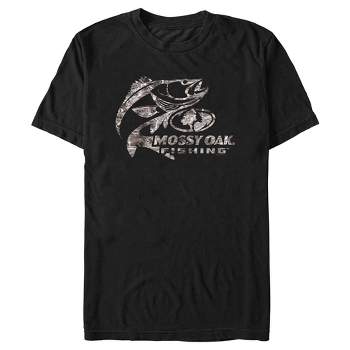 Men's Mossy Oak Water Fishing Logo T-Shirt - Black - 3X Large