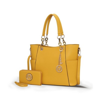 MKF Collection Bonita Vegan Leather Women’s Tote Bag with matching Wallet by Mia K- 2 pieces