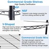 6 Tier Shelf Corner Wire Shelf Rack Adjustable Metal Heavy Duty Free Standing Corner Storage Display Chrome Rack - 3 of 4