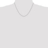 Black Bow Jewelry 1.65mm Sterling Silver D/C Solid Elongated Cable Chain Necklace - 2 of 4