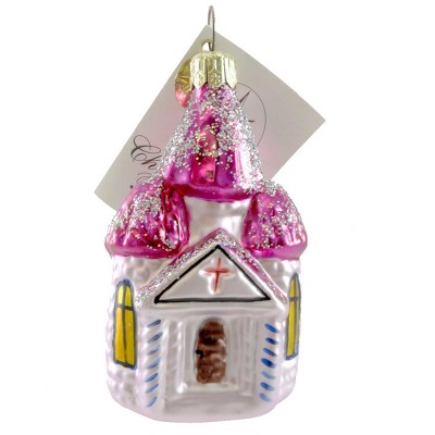 Christopher Radko Chapel Charm Ornament Religious Church  -  Tree Ornaments