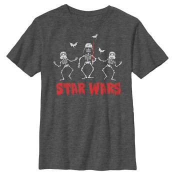 Boy's Star Wars Halloween Vader Skeletons T-Shirt