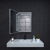 HBEZON Medicine Cabinet with Mirrors, Recess/Wall Mount Bathroom Cabinet, Adjustable Shelves, Soft-Close Hinge, Rectangular, Aluminum - 2 of 4