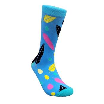 Colorful Feather Pattern Socks from the Sock Panda (Women's Sizes Adult Medium)
