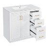 YOOCOZZ 36'' Freestanding Bathroom Vanity with Ceramic Sink,3 Drawers and Soft Closing Doors - 2 of 4