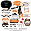 Big Dot of Happiness Orange 2025 Graduation Party Photo Booth Props Kit - 20 Count - 2 of 4