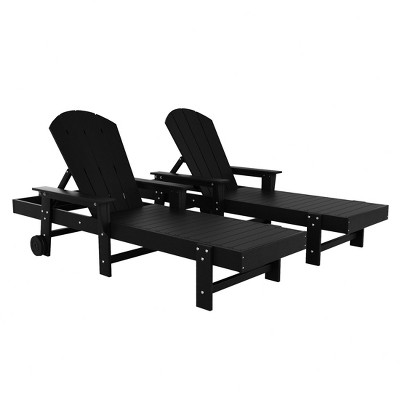 WestinTrends Malibu 2 Piece Reclining Chaise Lounge With Arms & Wheels