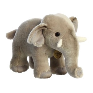 Aurora Medium Asian Elephant Miyoni Realistic Stuffed Animal Gray 9.5" - 1 of 4
