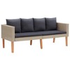 vidaXL Garden Sofa Beige, Anthracite - 2 of 4