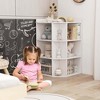 Costway 3-Tier Kids Corner Toy Storage Organizer with USB Ports and Outlets 9 Cubbies Grey/White - 2 of 4
