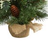 Nearly Natural 18" Pre-Lit LED Mixed Pine Artificial Christmas Tree with Burlap Base Clear Lights - image 3 of 4