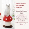 Mushroom Cat Climbing Frame, Sisal Cat Climbing Post with Fluffy Base, Cat Scratching Claw toy, Cat tree, Wear-resistant Cat Scratching Ball - 4 of 4