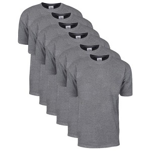 6 Pack Shaka Wear Men's Max Heavyweight Short Sleeve Crew Neck T-Shirt - 1 of 4