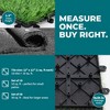 Bliss Outdoors 12"x12" Artificial PP Grass Interlocking Tiles, Green, Set of 30 - 4 of 4