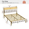 WOWLIVE Full/Queen/King Bed Frame with Storage Headboard, Metal Platform Bed Frame, Storage Bed with Charging Station and LED Light - 2 of 4