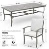 HAPPATIO 9 Piece Aluminum Patio Dining Set, Outdoor Dining Table and Chairs Set - 4 of 4