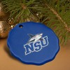 Nova Southeastern University Primary Logo Porcelain Scalloped Holiday Christmas Tree Ornament - 4 of 4