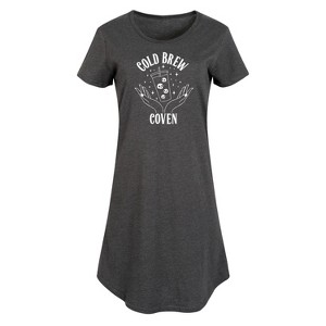 Women's - Instant Message - Cold Brew Coven Graphic T-shirt Dress - 1 of 4