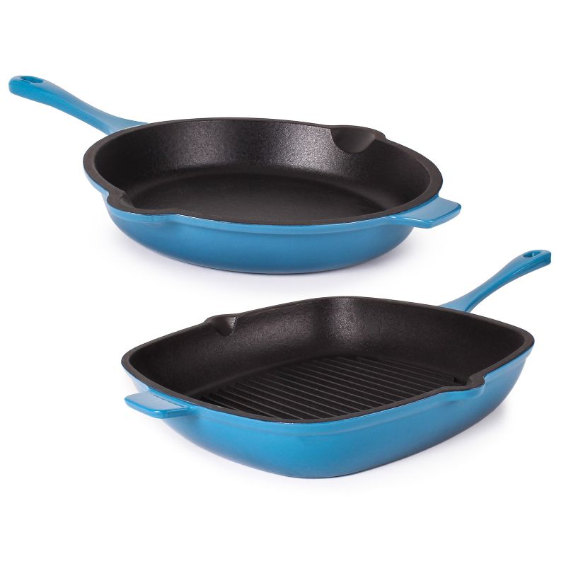 BergHOFF Neo 2Pc Cast Iron Cookware Set, 10" Fry Pan & 11" Grill Pan, 1 of 11