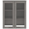 vidaXL Top for Highboard HAMAR Light Gray 33.5"x13.8"x39.4" Solid Wood Pine - 3 of 4