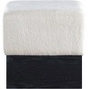 Meridian Furniture,Havre Velour Fur Fabric Ottoman/Stool - 3 of 4