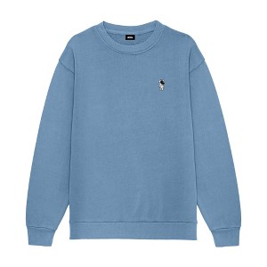 Dalix Astronaut Embroidery Relaxed Crewneck Sweatshirt Soft Fleece Fit Lounge Mens - 1 of 4