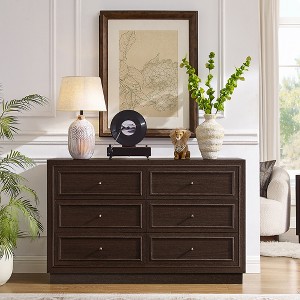 mid century modern dresser target Fluted 9 Drawer Dresser, Wooden Chest of Drawers Storage Cabinet Large  Capacity Clothing Storage Organizer TV Stand for Bedroom Living Room, Oak