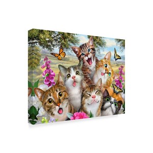 Trademark Fine Art -Howard Robinson 'Goofy Kittens' Canvas Art - 1 of 3