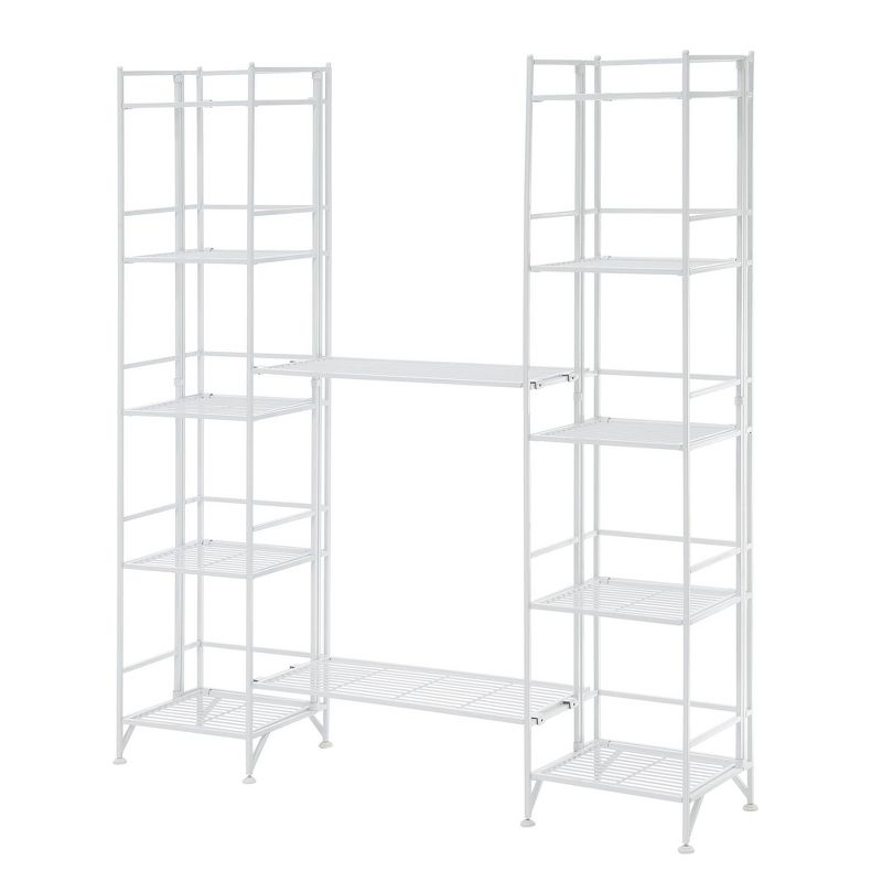 57.5" Extra Storage 5 Tier Folding Metal Shelves with Set of 2 Extension Shelves - Breighton Home, 1 of 9