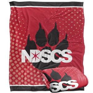 North Dakota State College Of Science Logo Dots Silky Touch Blanket White 50x60 - 1 of 4