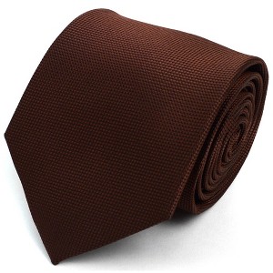Men's Solid Color Microfiber Poly Woven 3.25 Inch Wide And 57 Inch Long Necktie - 1 of 4
