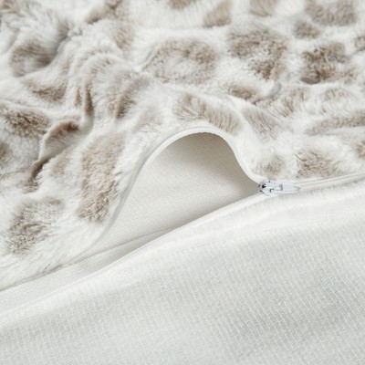 Twin Leopard Print Faux Fur Flannel Duvet Cover Set