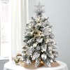 NAYSAYE 22IN Pre-Lit Mini Christmas Tree Silver Tabletop Decoration with Ornaments for Home Office Apartment, Silver, 6"*6"*22" - 2 of 4