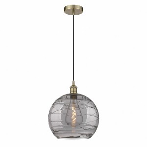 Athens Deco Swirl - 1 Light Pendant In Industrial Style-15.88 Inches Tall and 13 Inches Wide - 1 of 1