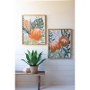 Wall Art, Framed Protea Prints Under Glass 27.5"H – Tropical Botanical Wall Decor, Set of Two by Kalalou - 2 of 3