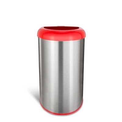 Nine Stars 13.2gal/50l Red Open Top Trash Can : Target