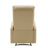 Contemporary Faux Leather Recliner Chair with Foam Padding and Manual Recline for Living Room - 4 of 4
