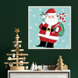Amanti Art 22"x22" Festive Christmas I by Anne Tavoletti Framed Canvas Wall Art Print - 1 of 4