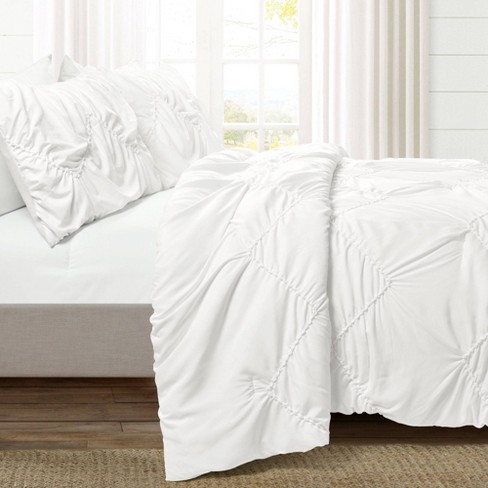 Porch & Den Pastern White Textured Twin/Twin XL Comforter Set - On