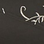 black floral embroidery